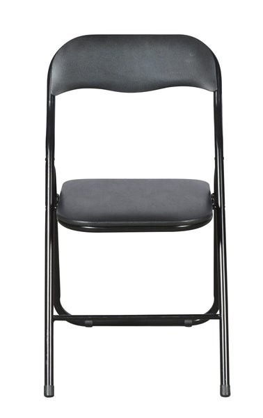 Mihe Klappstuhl, mit gepolstertem Sitz, schwarz. 4er Set