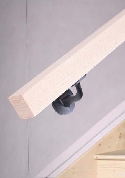 Holzhandlauf mit Halterung für Treppen