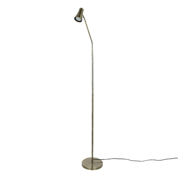 Stehlampe mit flexiblem Hals und rundem Fuß