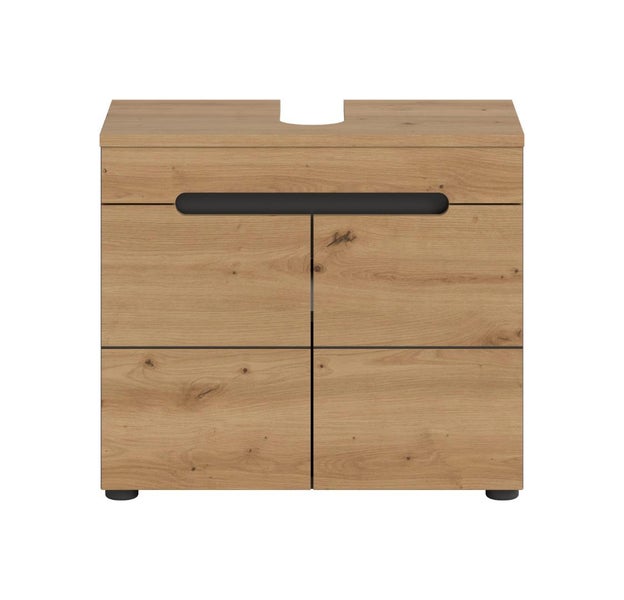 Waschbeckenunterschrank aus Holz mit vier Türen