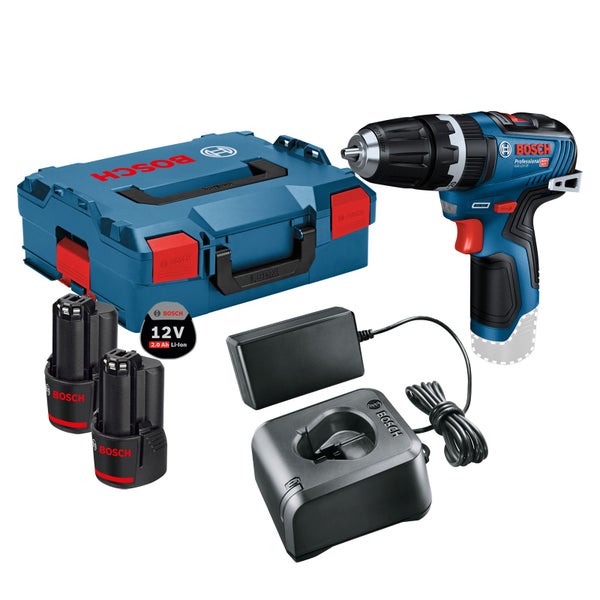 Bosch Akku-Schlagbohrmaschine GSB 12V-35 / 2x 2,0 Ah Akku + Ladegerät in L-Boxx