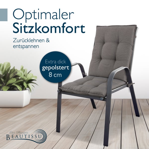 Gepolsterter Gartenstuhl mit Armlehnen