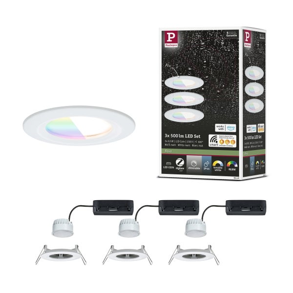 Set aus drei LED Leuchtmitteln für die Plug und Shine Lichterkette Naima mit neutralweißer Lichtfarbe