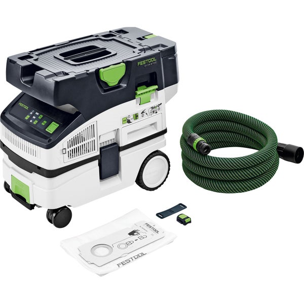 Festool Cleantec Absaugmobil mit Zubehör wie Schlauch und Staubbeutel