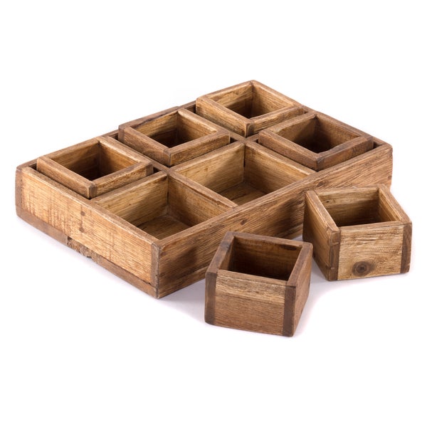 Kisten-Set Cubo II 7-tlg. Massivholz