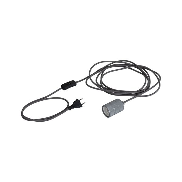 Lampenfassung mit Textilkabel Stecker und Schalter