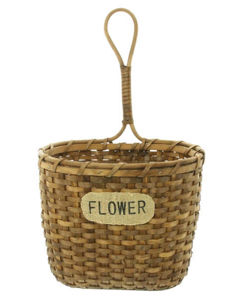 FRANK FLECHTWAREN | Hängepflanzer Holzspan, HOLZ, FOLIE, WEIDE, 26 x 19 x 21 cm, GH 43 cm