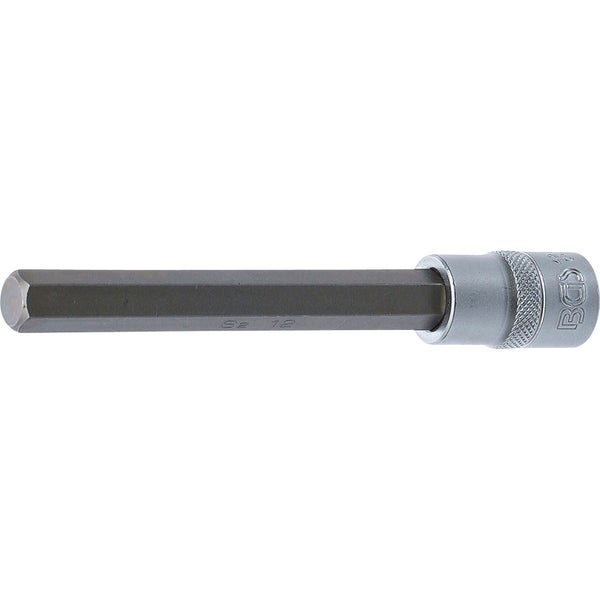 BGS Bit-Einsatz Länge 140 mm Antrieb Innenvierkant 12,5 mm (1/2) Innensechskant 12 mm - 4273