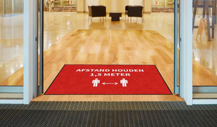 Fußmatte „Halten Sie Abstand“ eineinhalb Meter – 85x150 cm