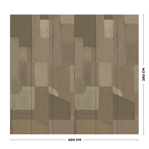 Tapete mit geometrischen Formen, 300 cm breit und 280 cm hoch