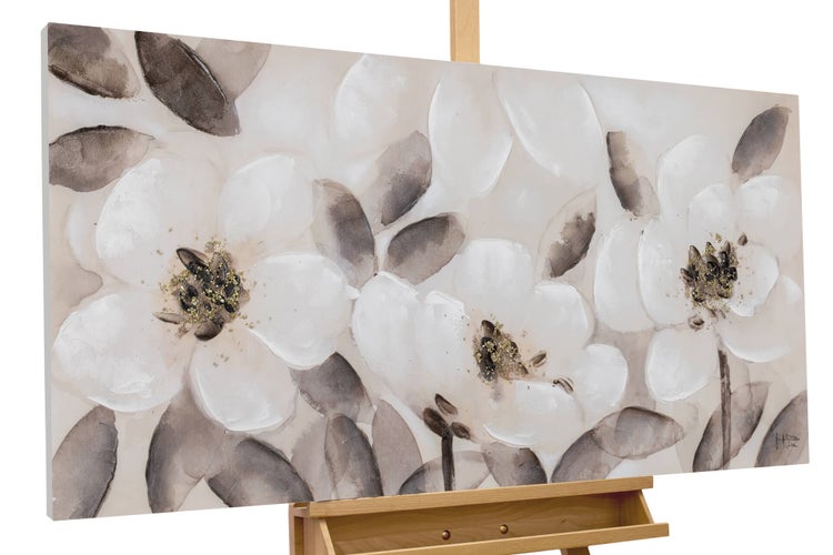 Handgemaltes Gemälde Acrylfarbe 120x60cm Beige