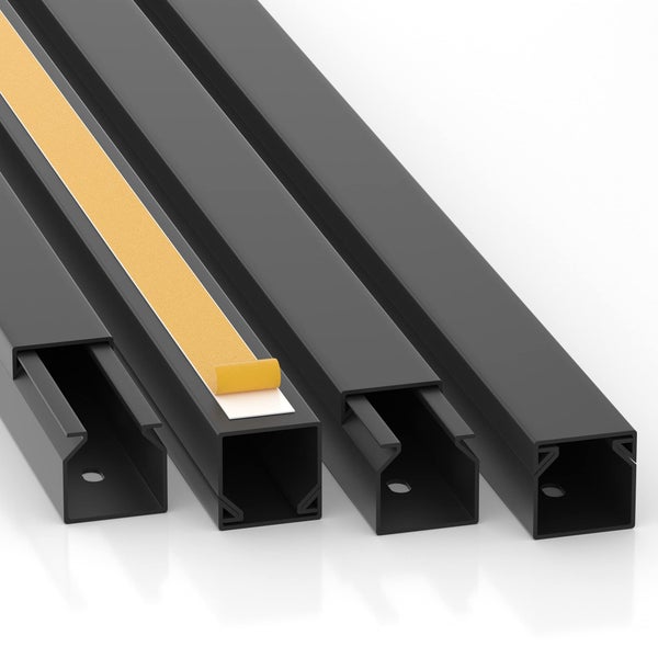 CILSON WDK1616SS Art.-Nr. 6700090.1.10 Kabelkanal 10 m, 16 x 16 x 1000 mm / 10x 1 m, selbstklebend, schwarz RAL 9005
