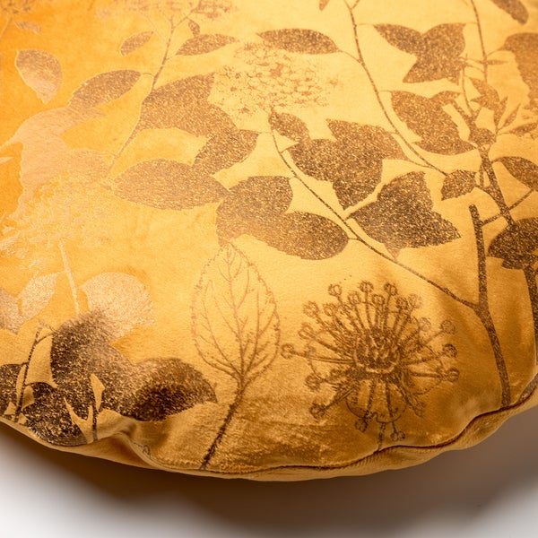 ROSIE - Dekokissen mit Blumenmuster 45 cm Golden Glow - gelb