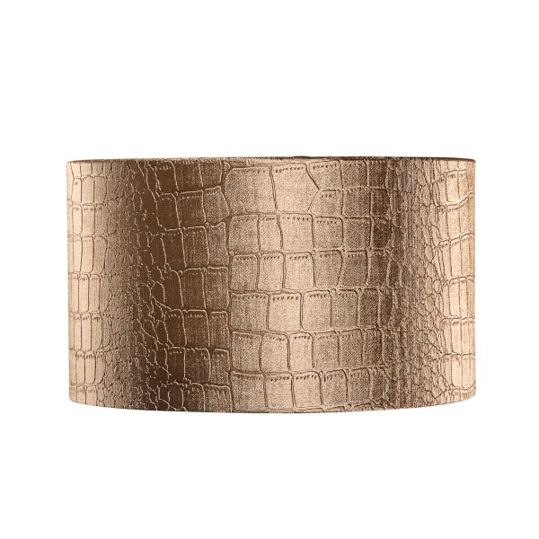 Samtlampenschirm Krokodil-Design mit goldener Innenseite 35/35/20