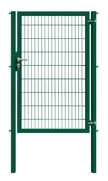 Gartentor aus Metall mit Schloss und Schlüssel