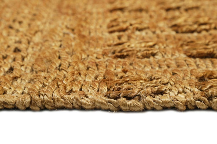 Nachhaltiger Teppich Naturfarben aus Jute Marseille Green Looop 80x150 cm