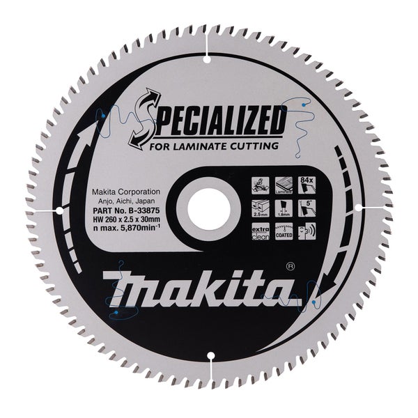 Makita Sägeblatt für Laminat, 260 x 2,5 x 30 mm