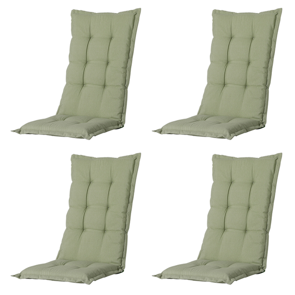 Gartenstuhlauflage Low Back Panama Salbei - Ca. 105x50 cm - 4er-Set