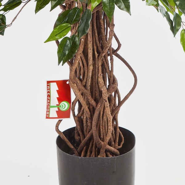 Künstliche Hängepflanze Scindapsus mit herzförmigen gefleckten Blättern.