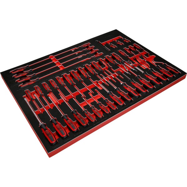 KS TOOLS Schraubendreher-Satz in Schaumstoffeinlage 46tlg. - 821.0046
