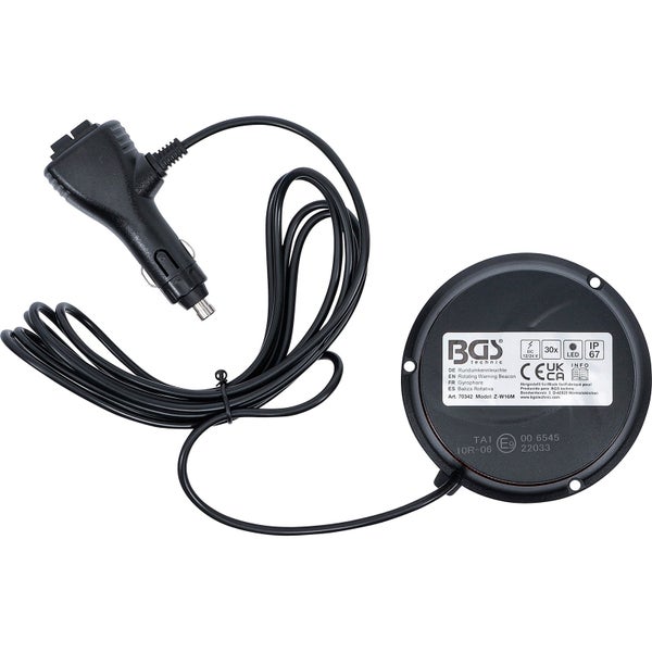 Rundumleuchte mit Stecker für den Zigarettenanzünder