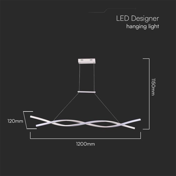 V-TAC VT-7822-W - Designer-Deckenleuchten - Designer-Hängelampen - IP20 - Weißes Gehäuse - 30 Watt