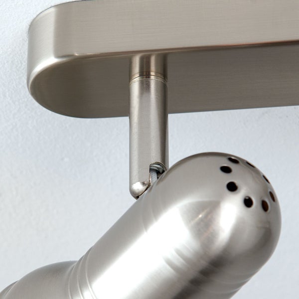 Strahler Retro Wilhelm 2-flammig E27 Satin – Retro Deckenstrahler für Innenräume