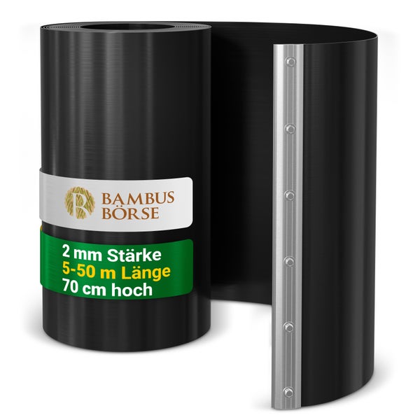 Bambus Börse Rhizomsperre, 2 Millimeter Stärke, 5 bis 50 Meter Länge, 70 Zentimeter hoch