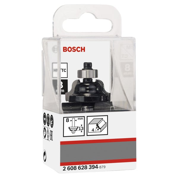 Bosch Logo Abrundfräser mit Anlaufkugellager im Paket
