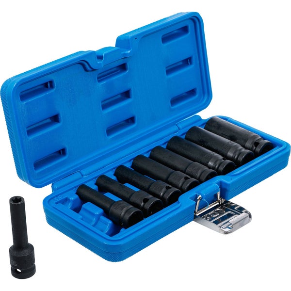 Steckschlüsselsatz mit Verlängerung in blauer Aufbewahrungsbox