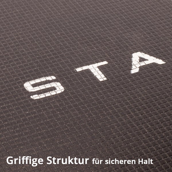 Nahaufnahme einer rutschfesten Oberflächenstruktur für sicheren Halt.