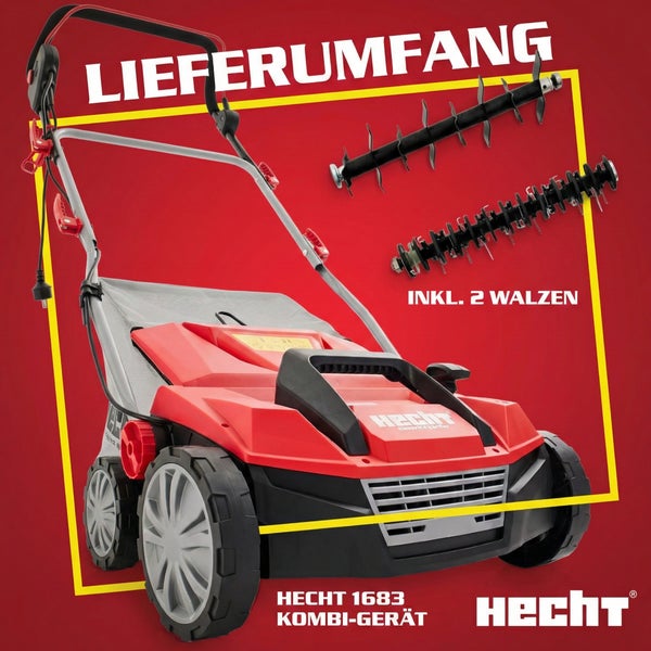 Hecht 1683 Kombi-Gerät mit zwei Walzen