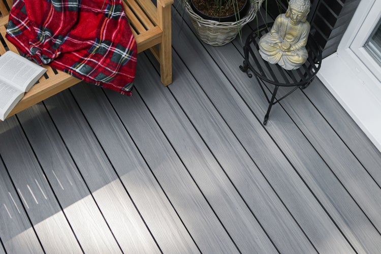 GartenLand WPC Terrassendiele Advance 20 x 140 x 3000 mm Pebble-Grey Bicolor Geprägte Holzstruktur Co-Extrudiert Massivprofil