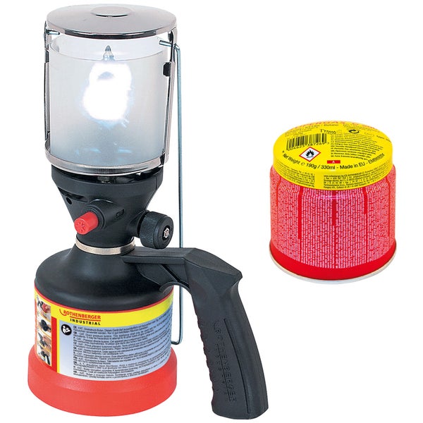 ROTHENBERGER Industrial Scout Campinglampe inkl. 1x C200 Kartusche 330 ml mit ILL System - 1500004208