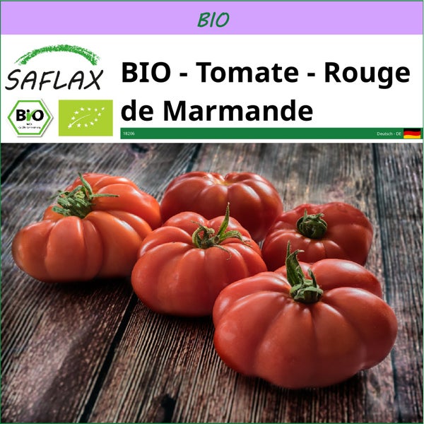 SAFLAX  - BIO - Tomate - Rouge de Marmande - Solanum lycopersicum - 10 Samen