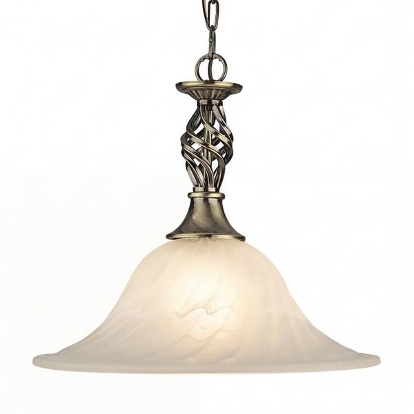 Hängelampe mit Kette und Lampenschirm