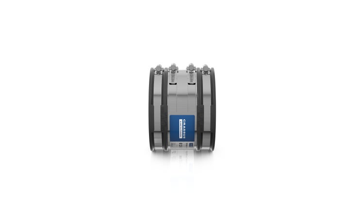 CRASSUS Schlauchadapter Typ 2B CSC 137, CRA14039, außenliegender Adapter zur Verbindung zweier Abwasserrohre für gleiche Rohrdimensionen