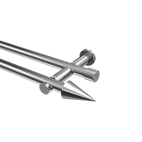 Doppelgardinenstange mit Endstücken