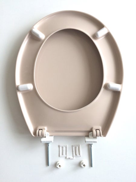 Klassischer WC Sitz Bernina beige, Duroplast, passend auf alle Standard WC's