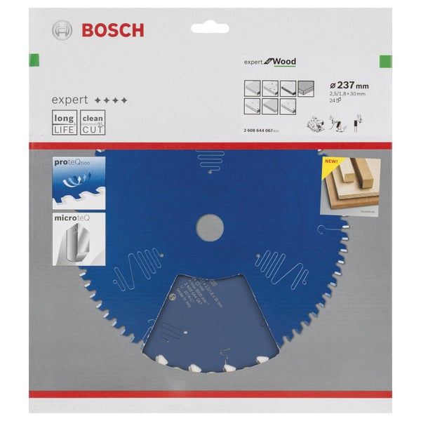 Bosch Kreissägeblatt Expert for Wood für Handkreissägen 237 x 30 x 2,5 mm 24 - 2608644067