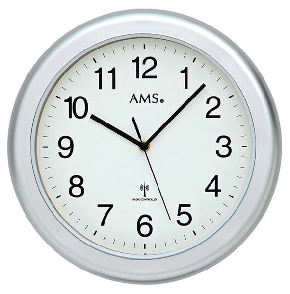 AMS 5956 Wanduhr – Wasserdichte Badezimmeruhr Mit Funkwerk, 30 Cm Durchmesser
