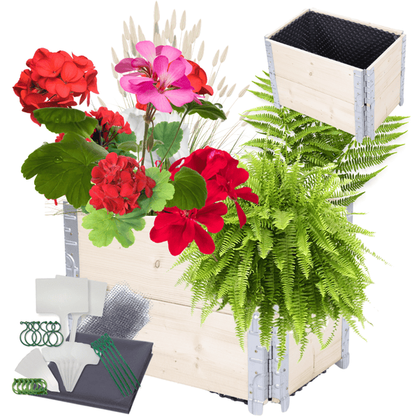 Hochbeetkisten GuardBox HxBxT 40x60x40 cm 2 Ebeneninkl. Luftpolsterfolie Imprägniert
