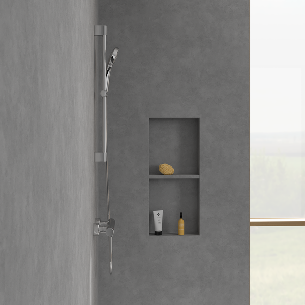 Villeroy & Boch Duscharmatur Universal Taps & Fittings, Aufputz-Thermostat mit Verbrühschutz, Sicherheitssperre bei 38°, Chrom