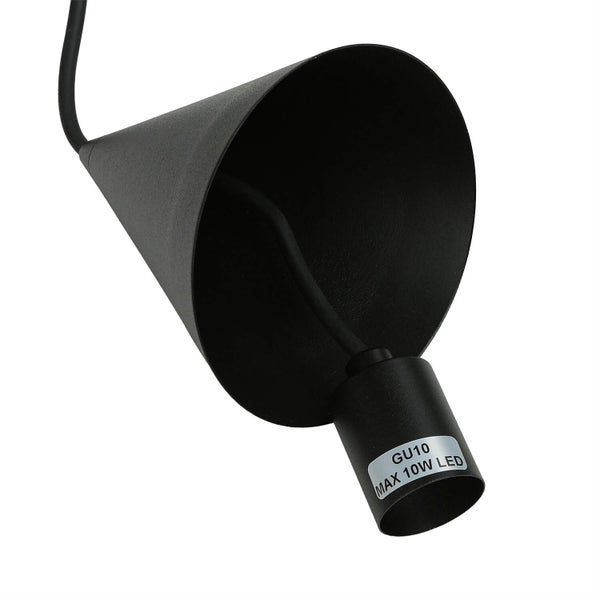 Konische Pendelleuchte mit GU10 Fassung für maximal 10 Watt LED Leuchtmittel