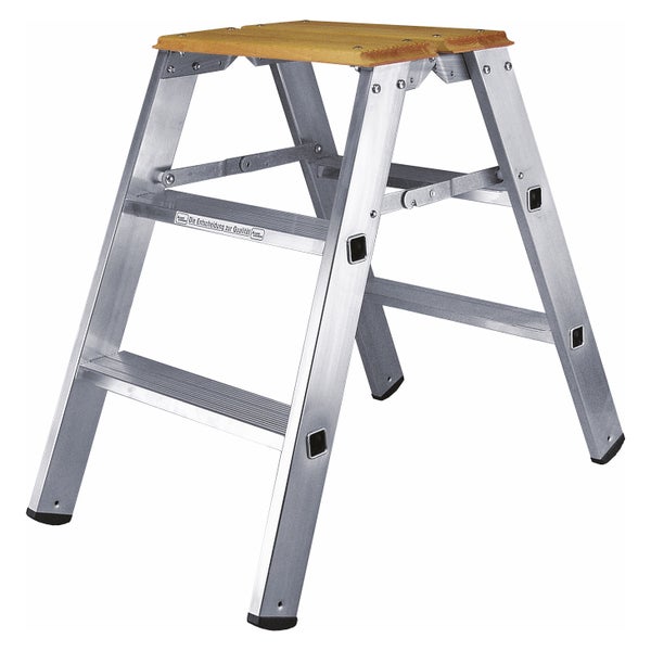 Aluminium Tritt mit Holzplattform