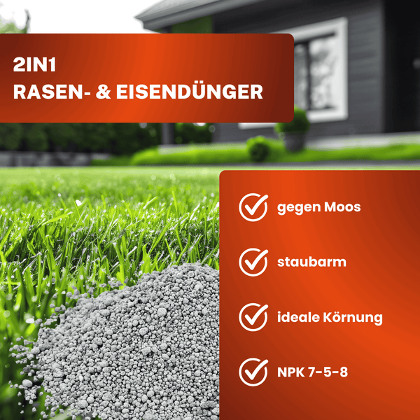Greenyp Anti Moos Rasendünger I 2in1 Rasen- & Eisendünger 20kg für 400m² | Für Rasenflächen mit Moos | Rasendünger + Eisensulfat I Frühjahr bis Herbst