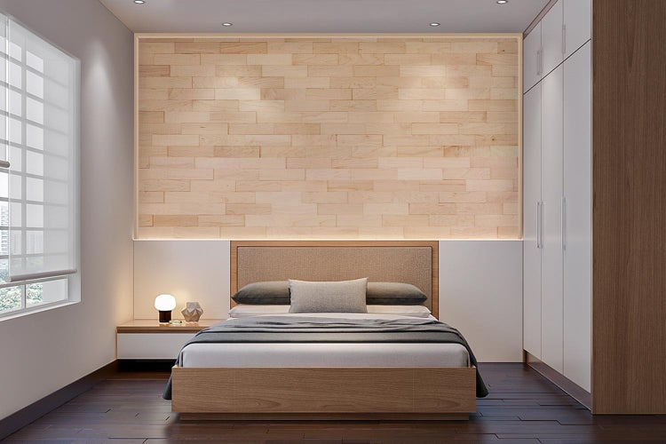 wodewa Wandverkleidung Holz 3D Optik Ahorn, geölt, 400 1m² Wandpaneele Moderne Wanddekoration Holzverkleidung Holzwand Wohnzimmer Küche Schlafzimmer