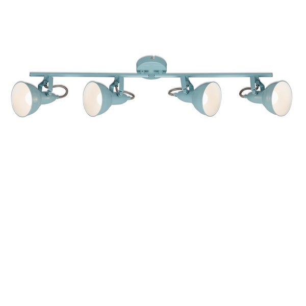 Deckenleuchte drehbar Retro 4xE14 40W schwenkbar mint-weiß Metall Briloner