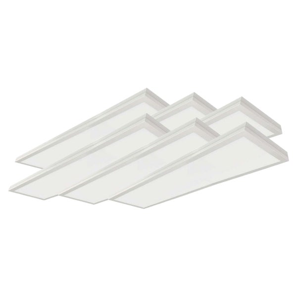 Mehrere rechteckige LED-Panels für die Deckenmontage