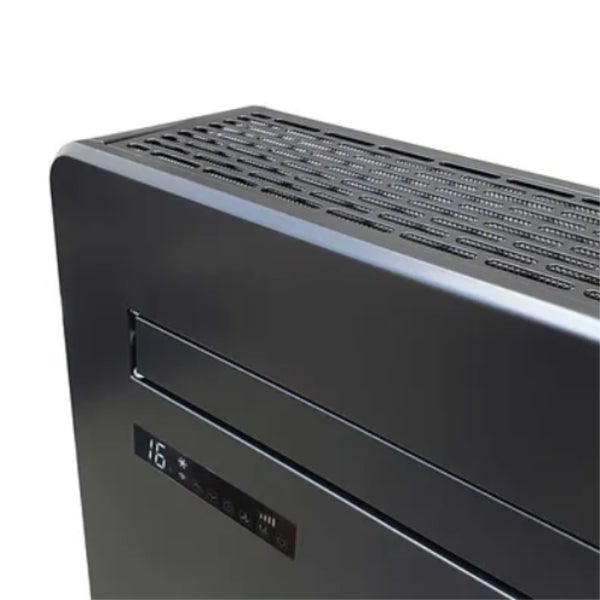 „AirExchange“ - Monoblock-Klimaanlage-Wärmepumpe-INVERTER, 4-in-1 Klimaanlage ohne Außengerät, Heizen, Kühlen, Entfeuchten, Reinigen, 12.000 BTU, bis 80 m², R290 - Elements 12-R Monoblock - SCHWARZ